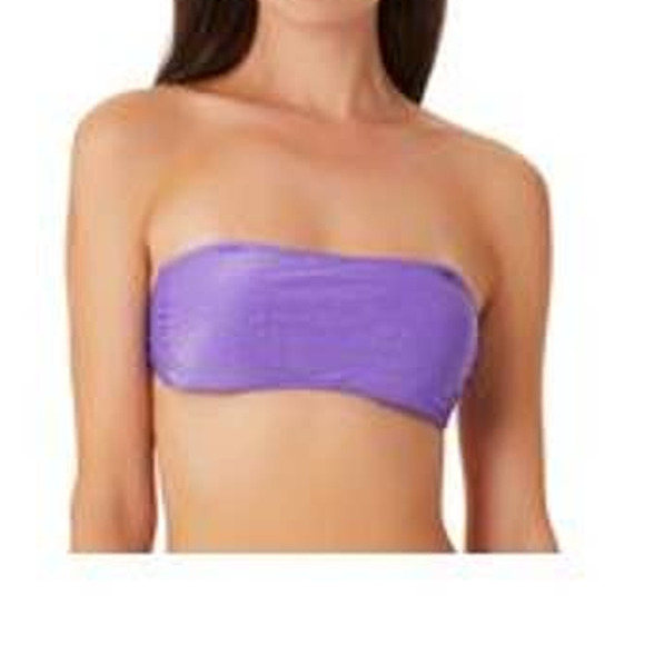 CALIFORNIA WAVES Juniors' Metallic Shine 3pc bikini set black/purple large - Picture 11 of 12